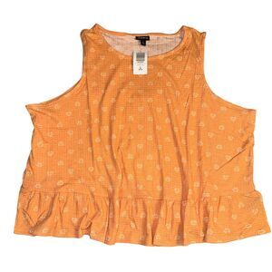 Torrid High Neck Ruffle Crop Tank Top Size 2